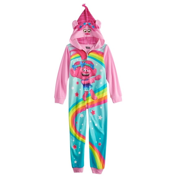 Dreamworks Other - 🍒NWT🍒 DREAMWORKS' TROLLS POPPY FOOTLESS PJ
